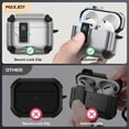 thumbnail image 2 of AirPods 4 Case Cover 2024,AirPods 4th Generation Case with Automatic Lock Compatible with MagSafe Function Gen 4 Bracket Protective Case Compatible with Apple AirPods 4th Generation, 2 of 8