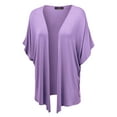 thumbnail image 2 of Made by Johnny Women's Kimono Style Short Sleeve Dolman Cardigan XL LILAC, 2 of 6
