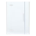 thumbnail image 2 of Tampa 54"W x 72"H Frameless Pivot Alcove Shower Door in Satin Nickel, 2 of 13