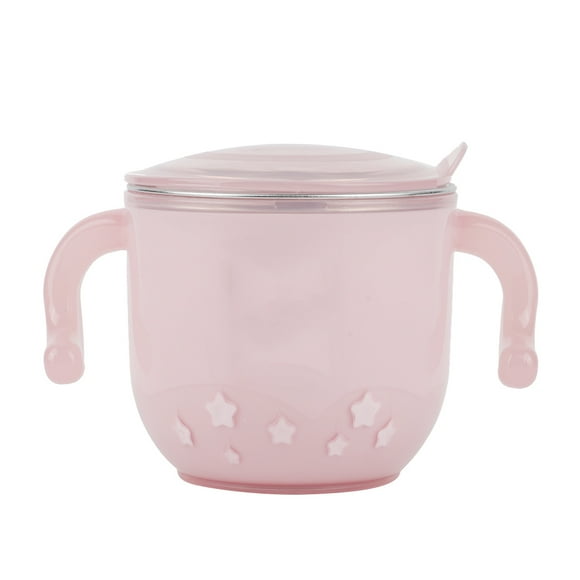 ZOUSSIQI Stainless Steel Cute Star Pattern Thermal Insulation Water Cup with Handle for Children (Pink) JU316-138877