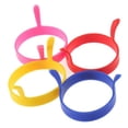 thumbnail image 4 of Dsscvnef W Round Handles Silicone Rings Fried Pancake Frying Egg 4Pcs Ring Nonstick Kitchen，Dining Bar, 4 of 9