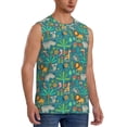 thumbnail image 2 of Bixox Men's Jungle Animals Printed Shirt Sleeveless Fitness Tank Top-X-Large, 2 of 7