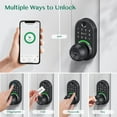 thumbnail image 2 of Cerradura de puerta inteligente con teclado con perilla, cerradura digital de entrada sin llave Yamiry con manija, perilla electrónica de huella digital para puerta principal, genera código de acceso, 2 of 5