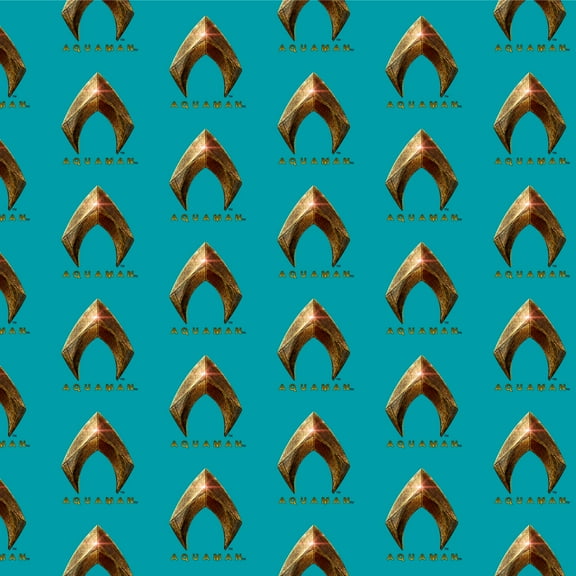 Justice League Movie Aquaman Logo Premium Roll Gift Wrap Wrapping Paper