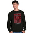 thumbnail image 3 of No Talkie Game is On Football Men's Big & Tall Long Sleeve Graphic Tee Brisco Brands 2X, 3 of 5