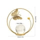 thumbnail image 3 of Escultura de bola de cristal de hierro dorado | Decoración moderna de metal | Adornos de cristal transparente brillante | Base estable para escritorio de oficina en casa | Regalo para cumpleaños y, 3 of 6