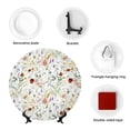 thumbnail image 4 of Daiia Wildflower Watercolor Printed Pattern Ceramic Plate Dinner Plates Bone China Decorative Plates with Display Stand Art Ceramic Ornaments for Wall Hanging Decoration-10in, 4 of 6