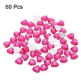 thumbnail image 3 of 60 Pcs Acrílico Corazón Rhinestone 12mm Parte Posterior Plástica Gemas Adhesivas para Manualidades, Rosa, 3 of 7