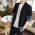 thumbnail image 2 of Camisa de estilo chino para hombre, estilo antiguo Hanfu, abrigo de algodón y lino, abrigo Zen para jóvenes, traje Tang de estilo chino de lino, 2 of 5