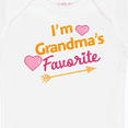 thumbnail image 4 of Inktastic I'm Grandma's Favorite with Arrow and Hearts in Pink Boys or Girls Baby Bodysuit, 4 of 5