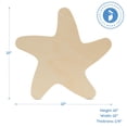 thumbnail image 3 of Unfinished Wooden Starfish Cutout, 12", Pack of 100 Wooden Shapes for Crafts, Use for Summer, Beach & Nautical Decor and Crafting, by Woodpeckers, 3 of 8
