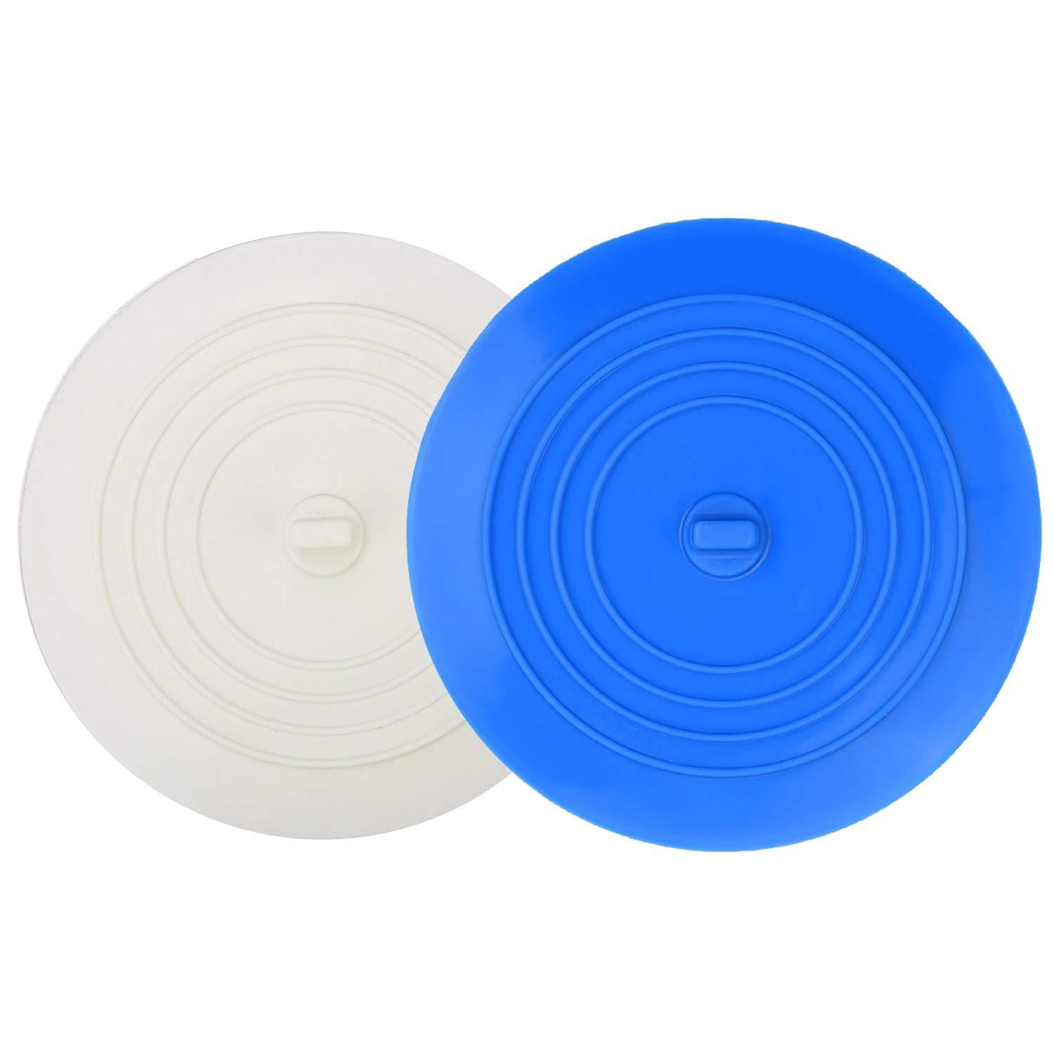 VTOP Tub Stopper 2 Pack, 6 inches Large Silicone Drain Plug Hair
