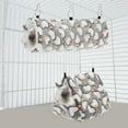 thumbnail image 7 of Unique Bargains Ferret Hammock Small Pet Cage Accessories Ferret Bed Pet Cage Hammock Hanging Tunnel and Bed Hideout Set for Hamster Squirrel Rabbit Brown 3Pcs, 7 of 7