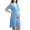 Sky Blue, variant on Maternity Short Sleeve V-Neck Dress, Knee-High Solid Color, Casual Pregnancy Clothes For Women Wine Xl