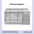 thumbnail image 4 of Lit de Bébé 5-en-1 avec Table à Langer Attachée Portofino de Storkcraft, Gris Galet, 4 of 15