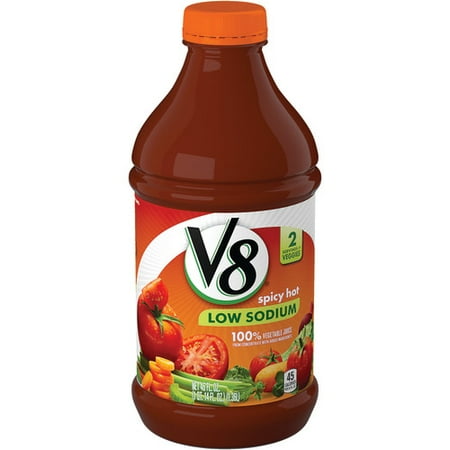 V8 Spicy Hot Low Sodium 100% Vegetable Juice, 46 oz.