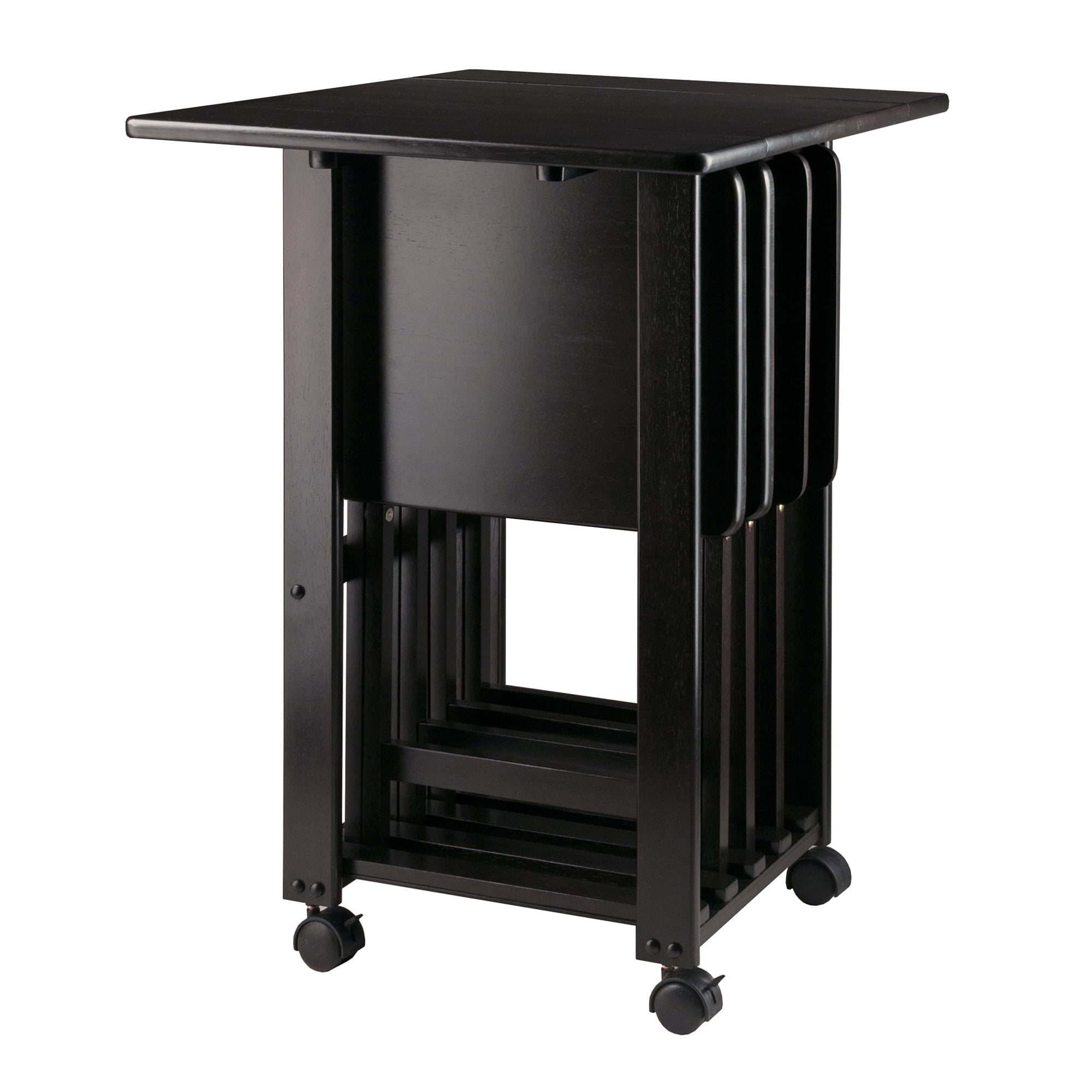 Winsome Wood Sophia 5-Piece Snack TV Table Set, Coffee Finish