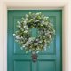 thumbnail image 5 of Artificial Green Eucalyptus Wreath,18 in Greenery Wreath with Natural Rattan Mini Spring Autumn Wreath Garland for Front Door decorationation Blanco verde Macarena Corona de eucalipto, 5 of 7