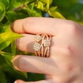thumbnail image 5 of Gold Plated Resizable Cross Geometric Multilayer CZ Wide Open Ring Women Jewelry, 5 of 9