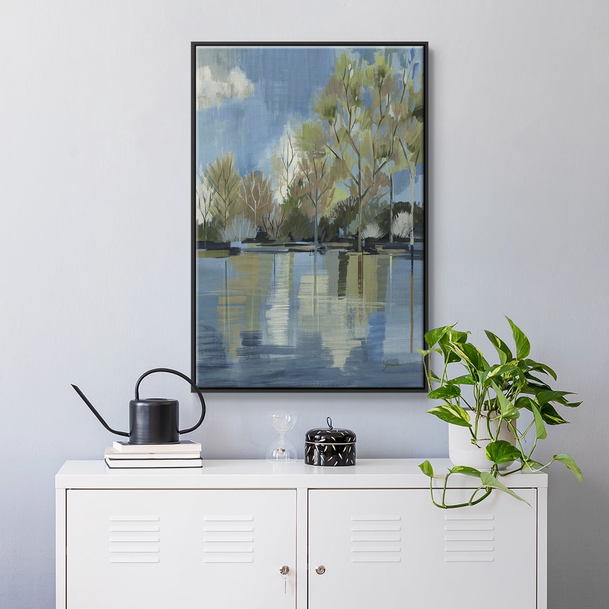 Enchanted Forest I Framed Premium Gallery Wrapped Canvas - Ready to Hang - 25 x 37 - Black Floating Frame