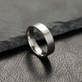 thumbnail image 1 of Anillo de acero inoxidable, joyería, bola interior, exterior, plana, personalidad, anillo de pareja de acero de titanio brillante, nicho femenino, 1 of 1