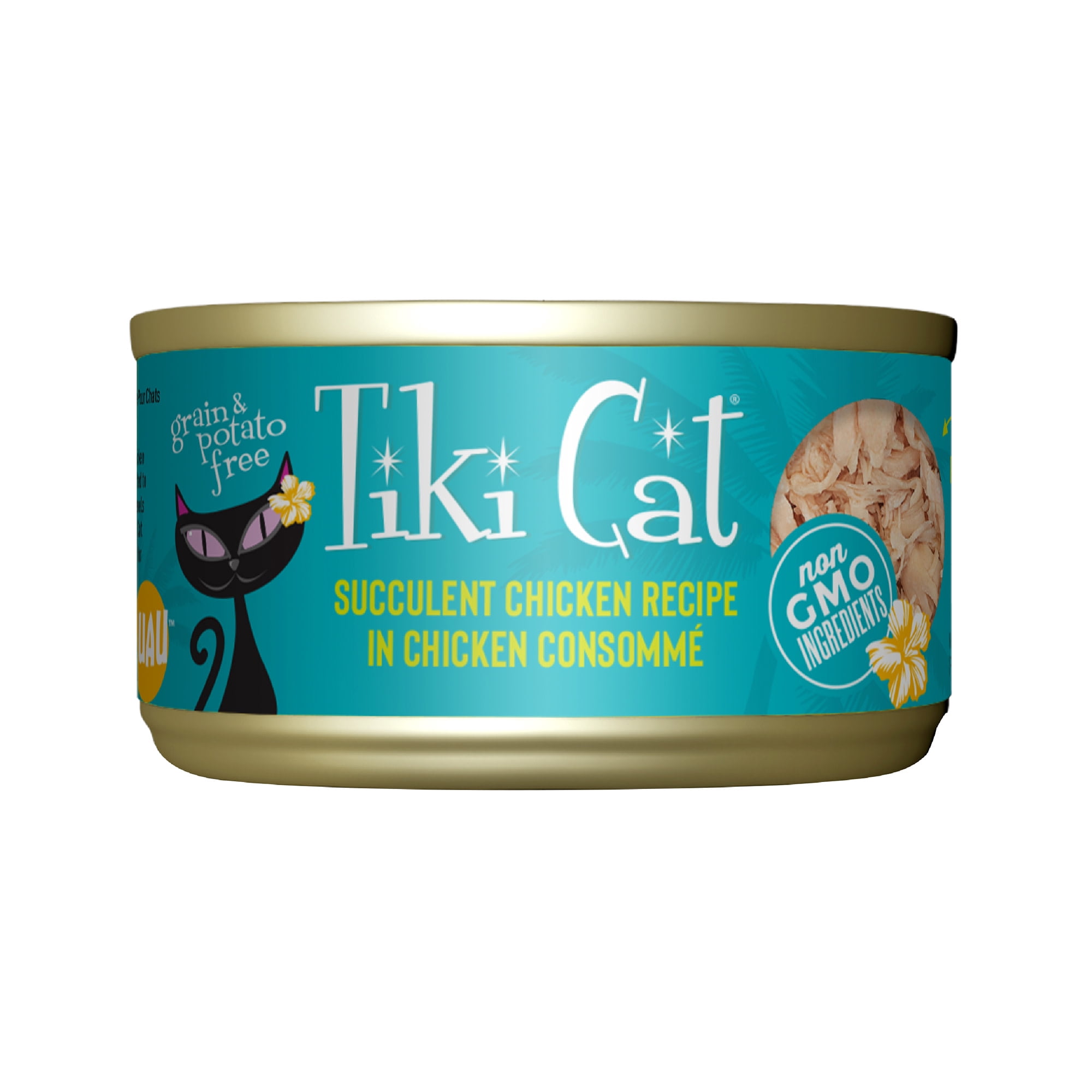 (24 pack) Tiki Cat Luau Wet Cat Food, Succulent Chicken, 2.8 oz. Can