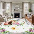 thumbnail image 2 of Spring Easter Area Rugs Collection 5'x7', Colorful Eggs Daisy Flowers Basket Butterfly Non Slip Indoor Rectangle Throw Runner Rug Floor Mat Carpet for Living Room Dining Table Bedroom Nursery, 2 of 9