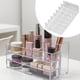 thumbnail image 1 of Organizador de pestañas acrílico para paleta de maquillaje, multifuncional, transparente, con 7 ranuras para tocador, encimera, baño, salón de, 1 of 8
