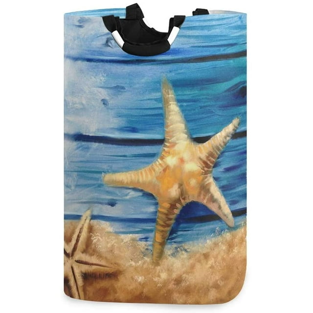 Modèle de Poisson Aquarelle Panier Grand Porte-Cartouche en Tissu avec Poignée