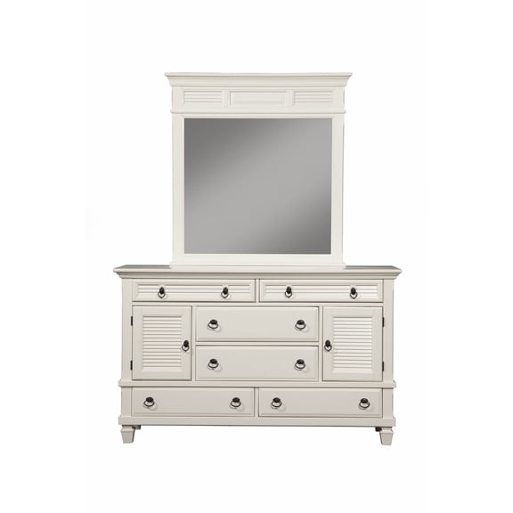 Home Decor Pine Solids Winchester Mirror - White