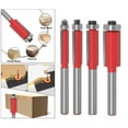 thumbnail image 3 of Broca de Enrutador para Plantilla de Ajuste a Compensación de Vástago de 1/4 "- Herramientas CNC para Rodamientos Gloria Flush Trim Router Bit, 3 of 9