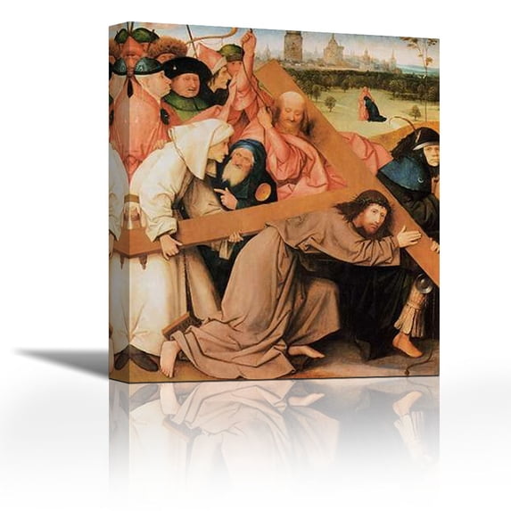 Museumist Carrying The Cross - Contemporary Fine Art Giclee on Canvas Gallery Wrap - wall décor - Art painting - 23 x 27 Inch - Ready to Hang