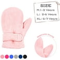 thumbnail image 4 of Visland Autumn Winter Toddler Magic Tape Warm Mitten Baby Boys Girls Faux Fleece Gloves, 4 of 6