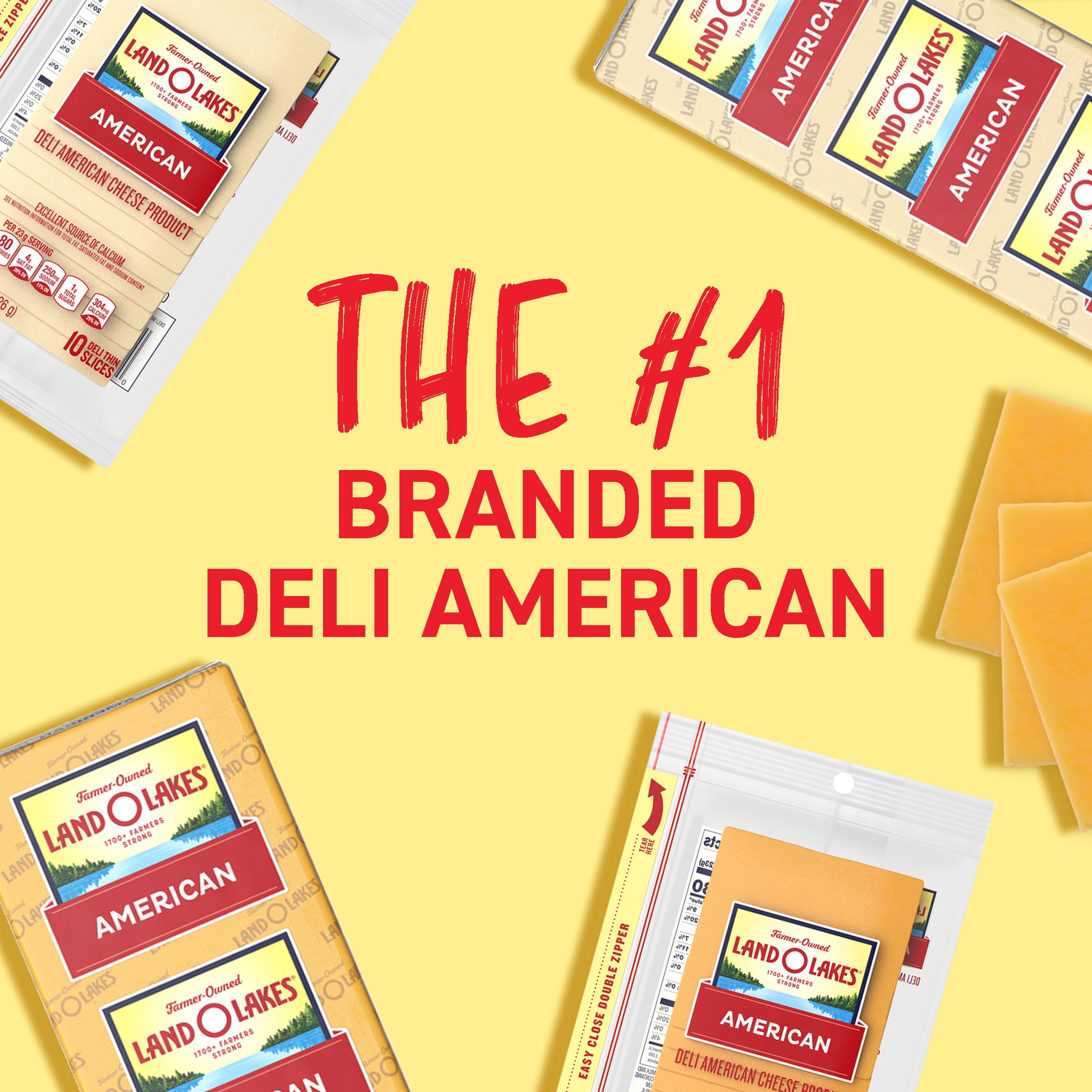 Land O Lakes Yellow Deli American Cheese Product, Deli Sliced to Order