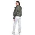 thumbnail image 3 of Chamarra estilo biker Roman Fashion /Juvenil, 7409 (Verde) verde oscuro M, 3 of 4
