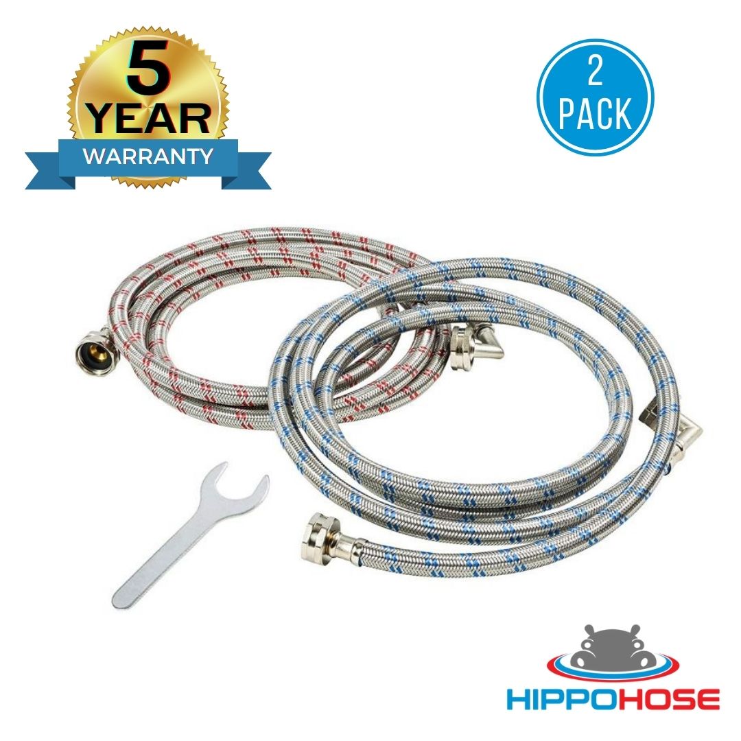 Washing Machine Hoses (10FT) OCT Connect for Easy & Secure Tightening