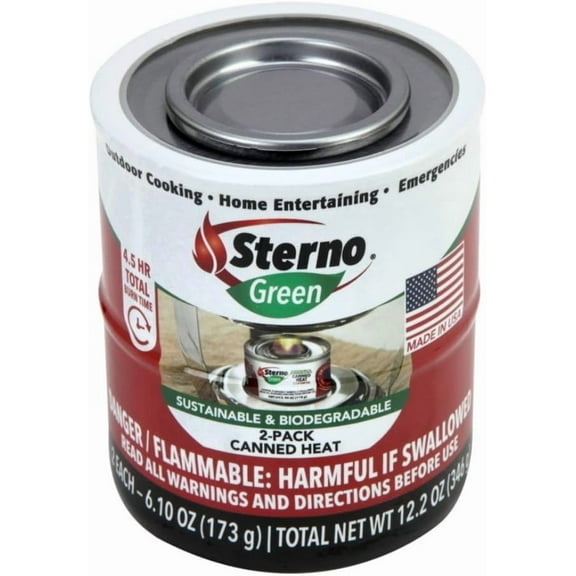 Sterno Canned Heat Cooking Fuel - 7 Oz Can, 2 Pack