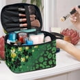 thumbnail image 5 of HELLHERO Travel Cosmetic Makeup Bag Cosmetic Organizer Bag Case Girlfriend Portable Effortless Organization, Clover Green Bag, 5 of 5