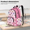 thumbnail image 6 of SCRAWLGOD Butterfly Spot Stars Print Pink School Backpack for Teens, Backpacks for Kids Students, Bookbag for Primary, Middle High School, 17 Inch Large Capacity Schoolbag, 6 of 7