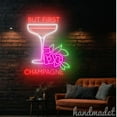 thumbnail image 2 of Handmadetneonsign But First Champagne Neon Sign, Champagne Wall Art Decor, Bar Cocktails Wall Decor 51542, 2 of 5