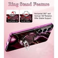 thumbnail image 4 of CASEFIV for Samsung Galaxy S26 Plus Case,[Magnetic Invisible Stand][Military-Grade Drop Protection] Slim Glossy Marble Pattern Back Shockproof Protective Phone Cover,Purple Marble, 4 of 8