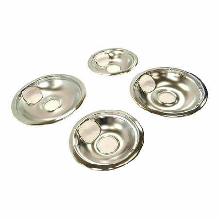 AO68C Universal Electric Range Chrome Reflector Bowls Drip Pan (Best Way To Clean Electric Stove Drip Pans)