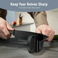 thumbnail image 7 of 13 Pcs Kitchen Knife Set, Stainless Steel Chef Knives with Sharpener & Blade Guards, Non-Stick Coating, Dishwasher Safe, Black, 7 of 7