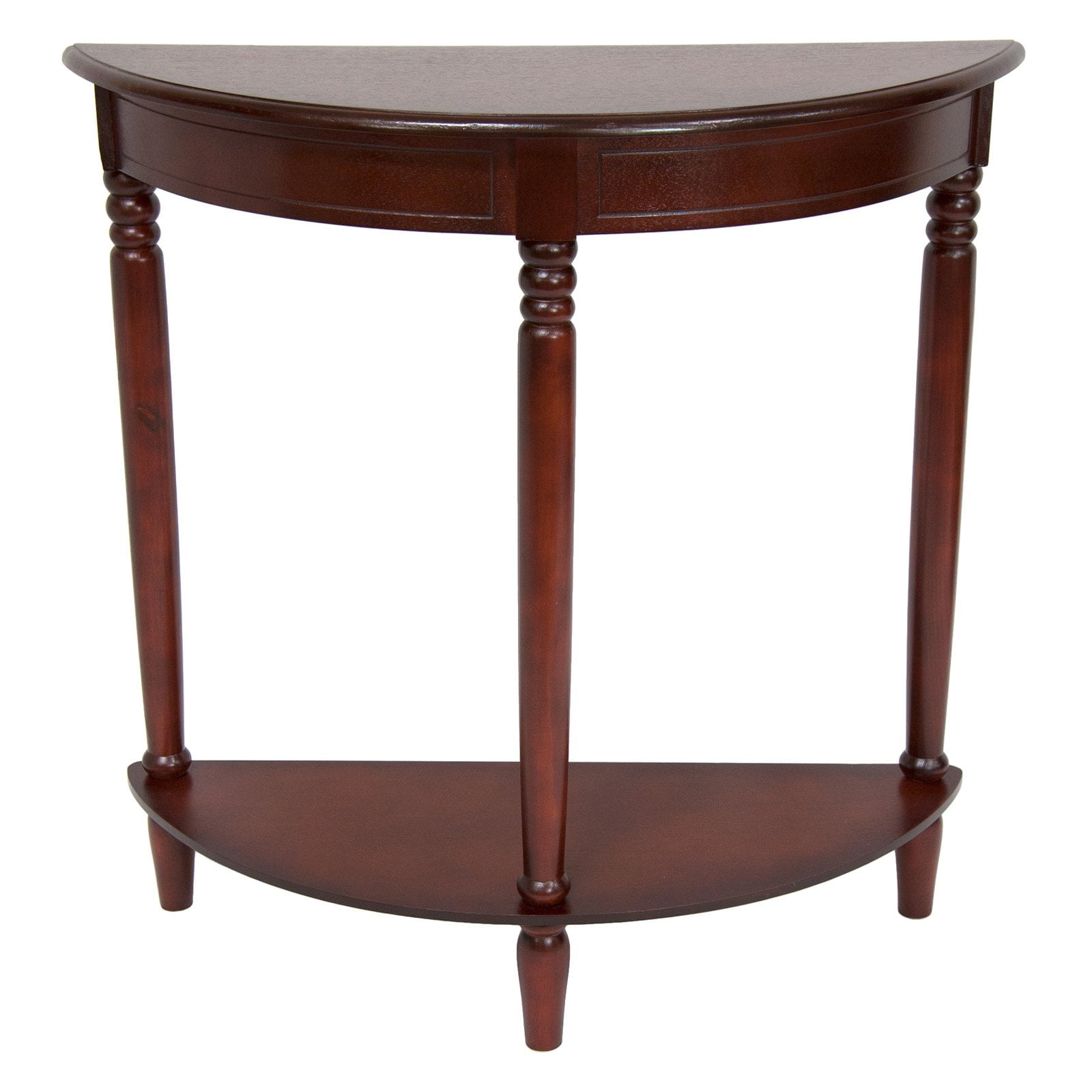 Oriental Furniture 31" Half Round Console Table, cherry color