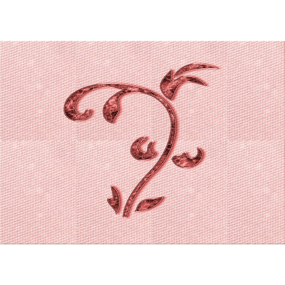 Ahgly Company Machine Washable Indoor Rectangle Transitional Pastel Red Pink Area Rugs, 4' x 6'