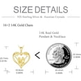 thumbnail image 6 of 14K Real Gold Sister Necklace for Women - Heart Mother Pendant Jewelry for Brother - Mothers Day Birthday Gifts for Mom Friends, 6 of 10