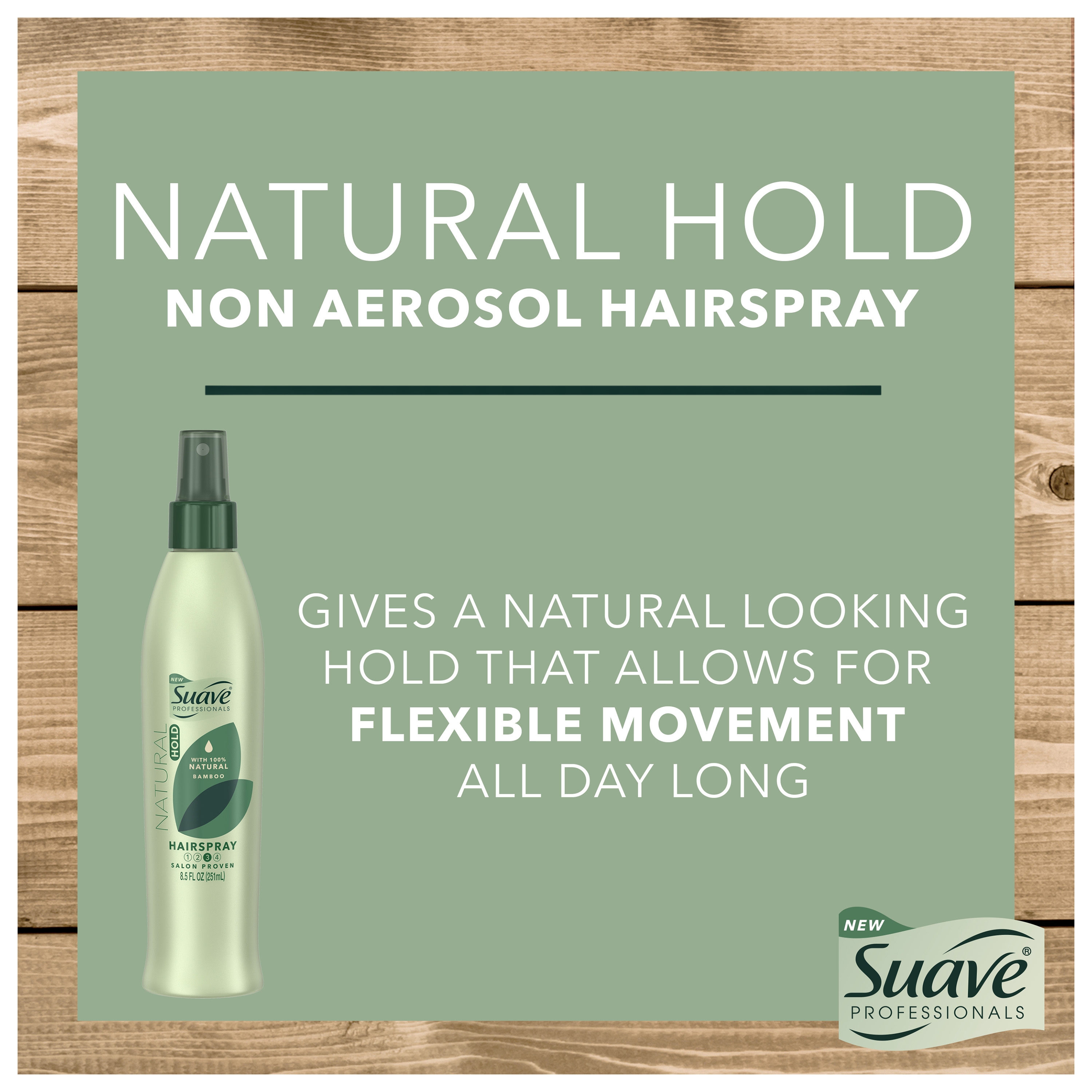 2 Pack Suave Professionals Natural Hold Non Aerosol Hairspray