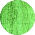 thumbnail image 1 of Ahgly Company Indoor Round Abstract Green Modern Area Rugs, 6' Round, 1 of 4