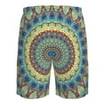 thumbnail image 6 of Kll Round Mandala1 Men'S Casual Summer Beach Shorts Hawaiian Shorts With Pockets-Xx-Large, 6 of 9