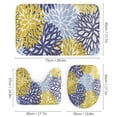 thumbnail image 3 of 4 Pcs Shower Curtain Set Spring Floral Flowers Abstract Plant Aster Leaf Nature with Non-Slip Rugs Toilet Lid Cover and Bath Mat, 3 of 7